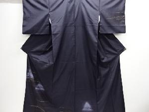 抽象波模様本場大島紬訪問着